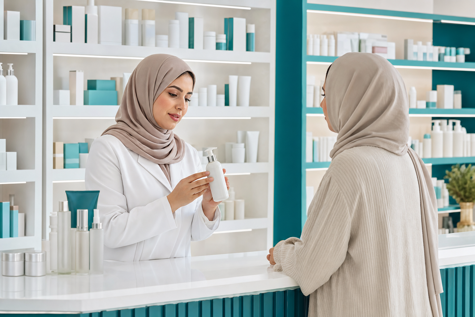 قسم مستحضرات التجميل + الصيدلية